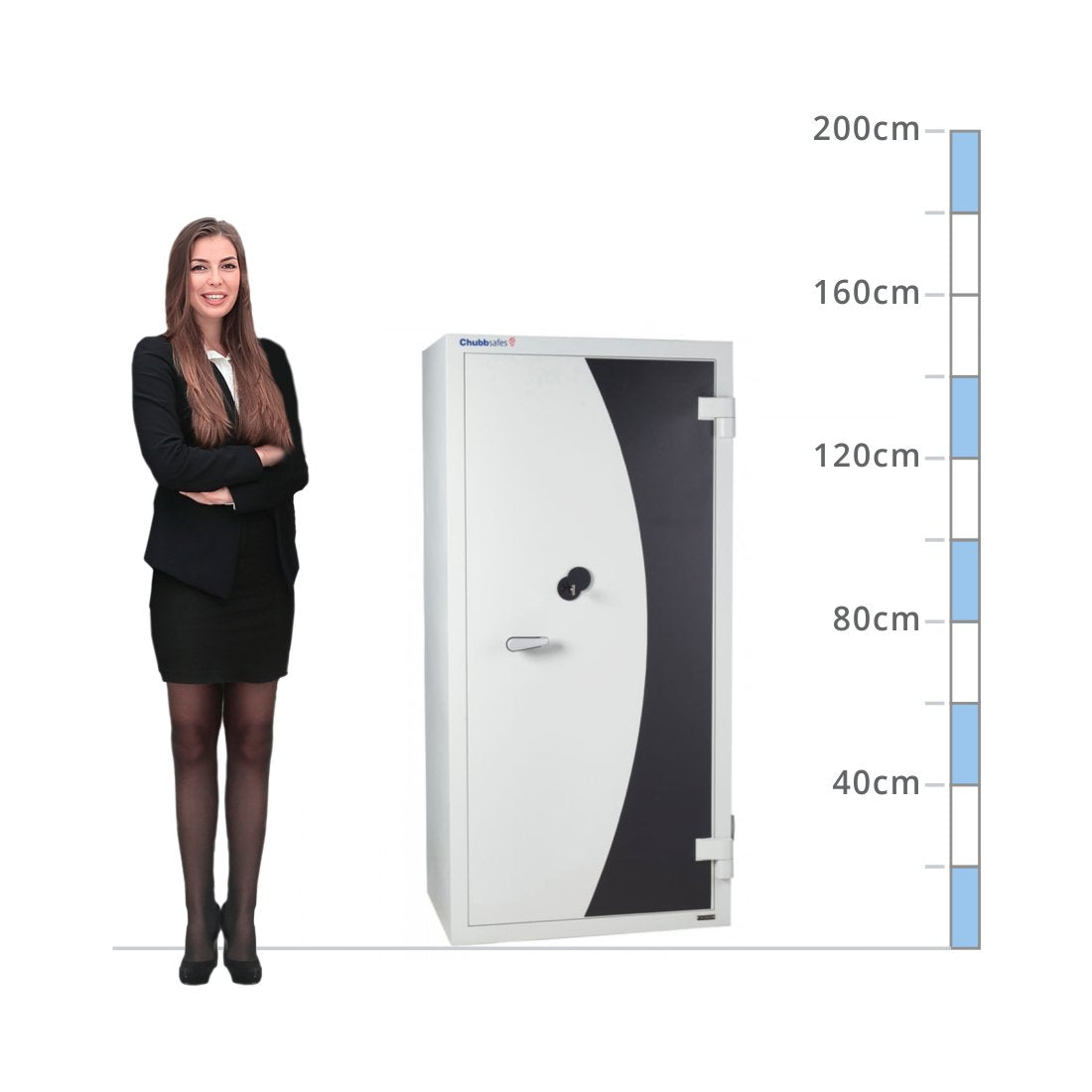 size chart ChubbSafes DPC Fire-Resistant Cabinet Size 320, Fire Rating - 120 Mins