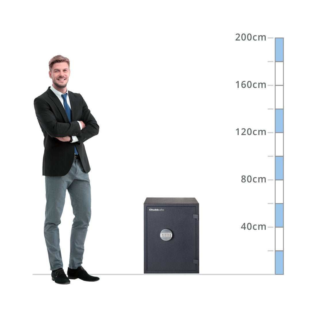size chart ChubbSafes HomeSafe S2 30P Size 50, Digital Keypad - AiS Insurance Approved