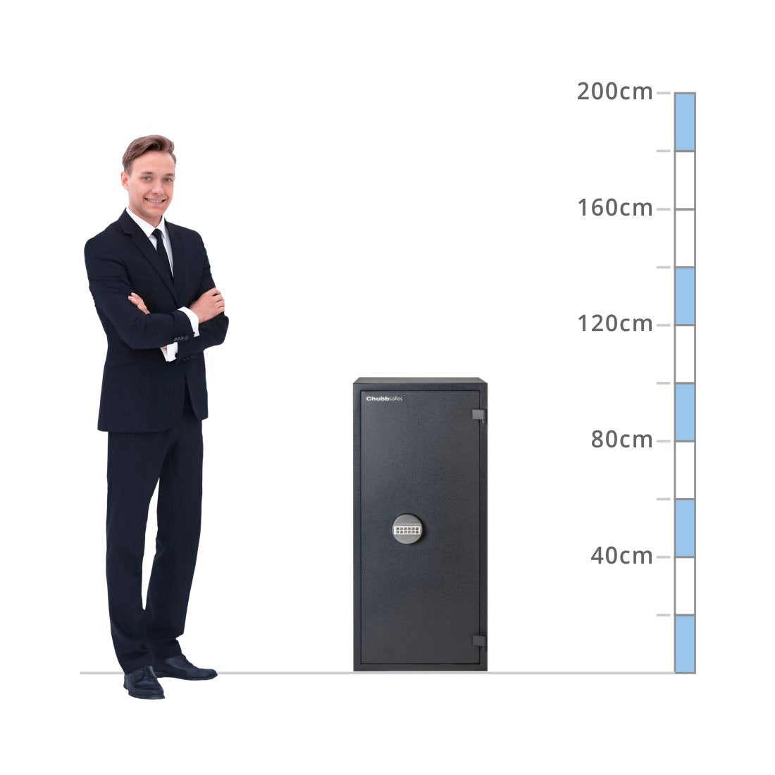 size chart ChubbSafes HomeSafe S2 30P Size 90, Digital Keypad - AiS Insurance Approved