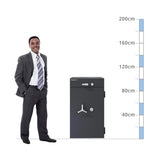 size chart ChubbSafes ProGuard DT Size 150, Key Lock - Eurograde 2 Drawer Deposit