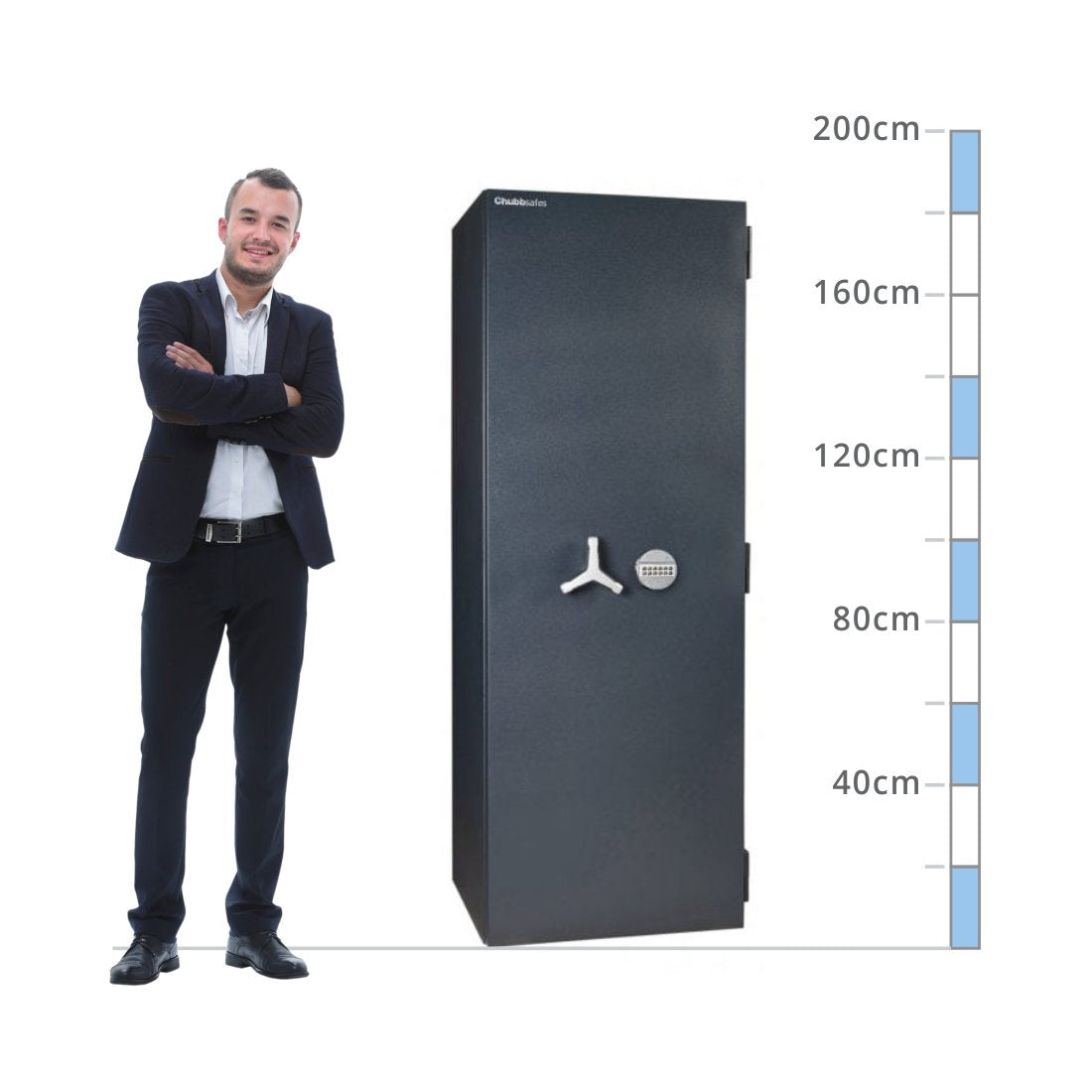 size chart Chubbsafes DuoGuard T2 Size 450, Digital Keypad - Eurograde 2