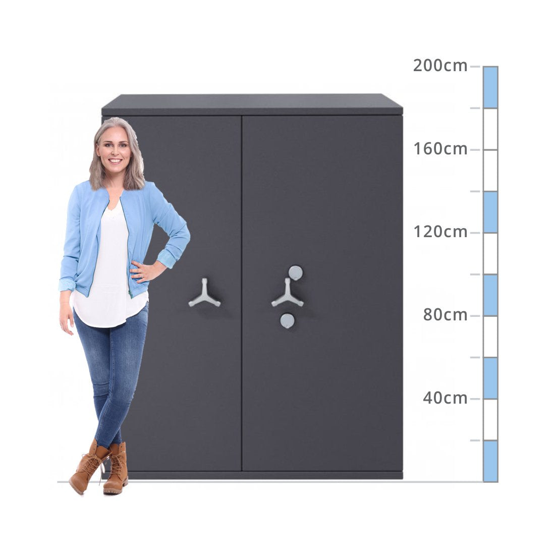 size chart Chubbsafes Trident DF T2 Size 1090, Dual Key Lock - Eurograde 4