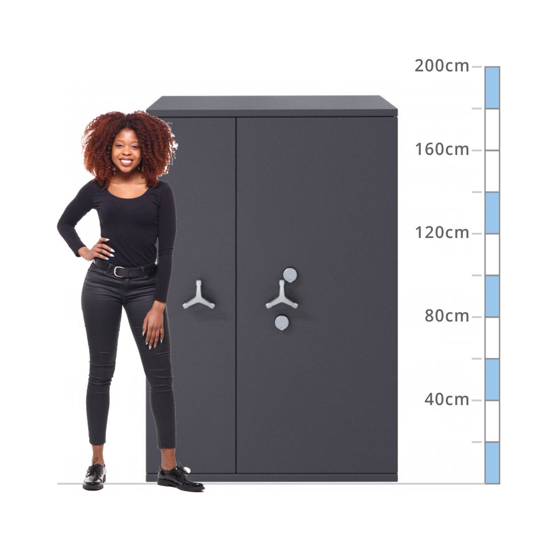 size chart Chubbsafes Trident DF T2 Size 885, Dual Key Lock - Eurograde 5