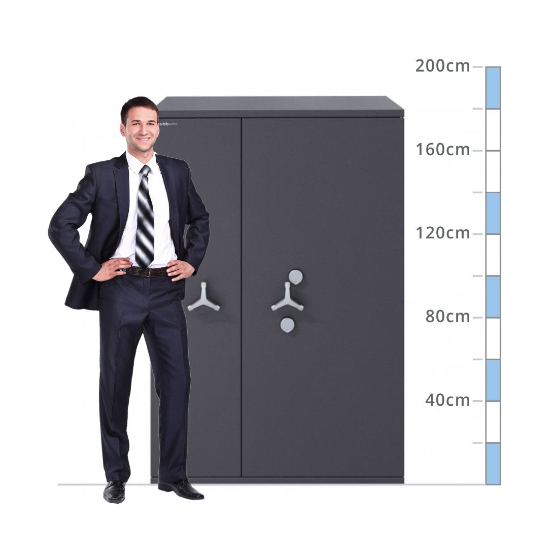 size chart Chubbsafes Triforce T2 Size 1090, Dual Key Locking - Eurograde 4