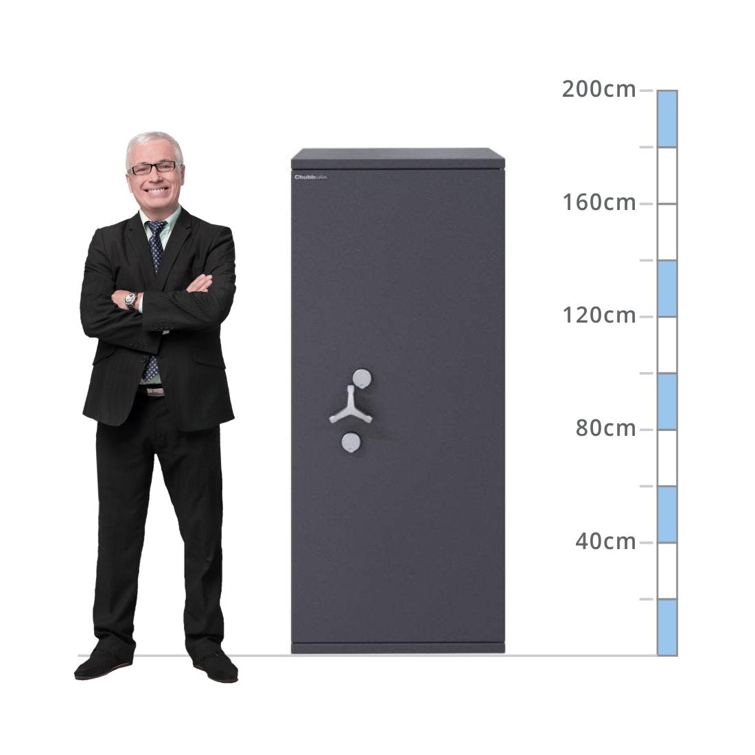 size chart Chubbsafes Triforce T2 Size 520, Dual Key Locking - Eurograde 5