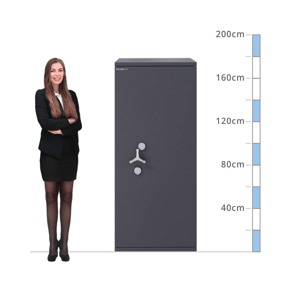 size chart Chubbsafes Triforce T2 Size 520, Dual Key Locking - Eurograde 6