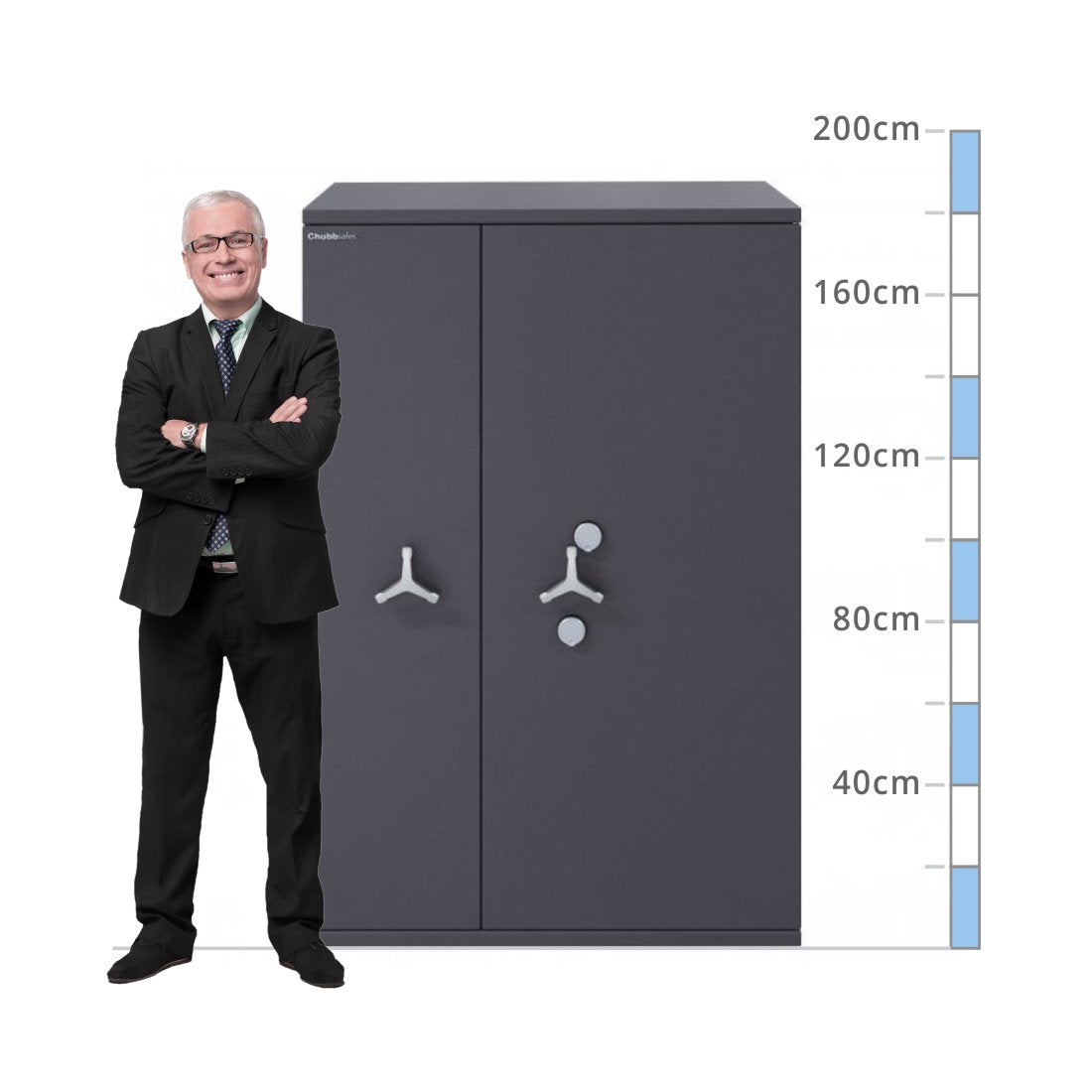 size chart Chubbsafes Triforce T2 Size 885, Dual Key Locking - Eurograde 4