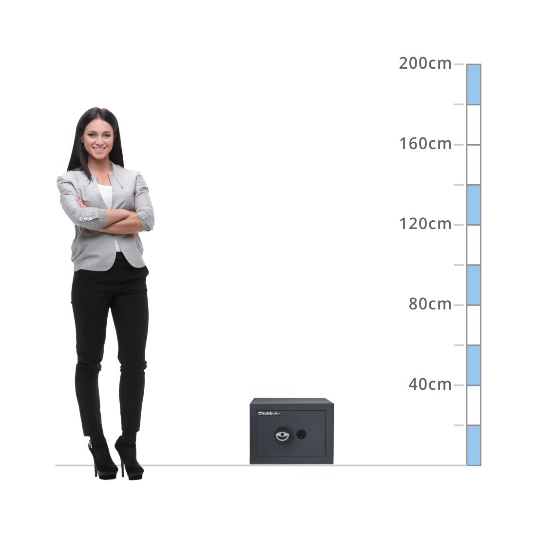 size chart Chubbsafes Zeta Size 25, Key Lock - Eurograde 1