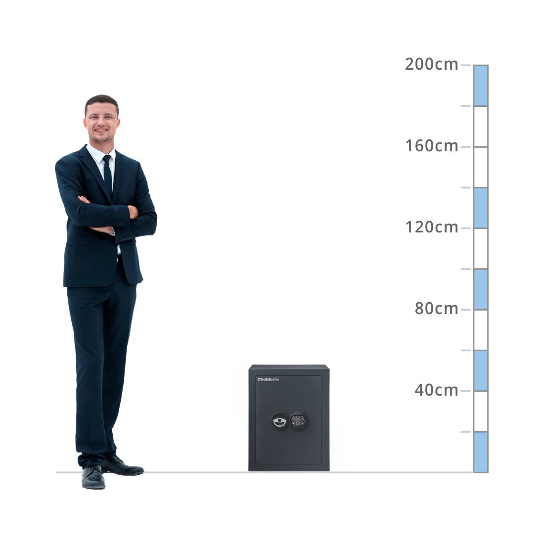 size chart Chubbsafes Zeta Size 50, Digital Keypad - Eurograde 1