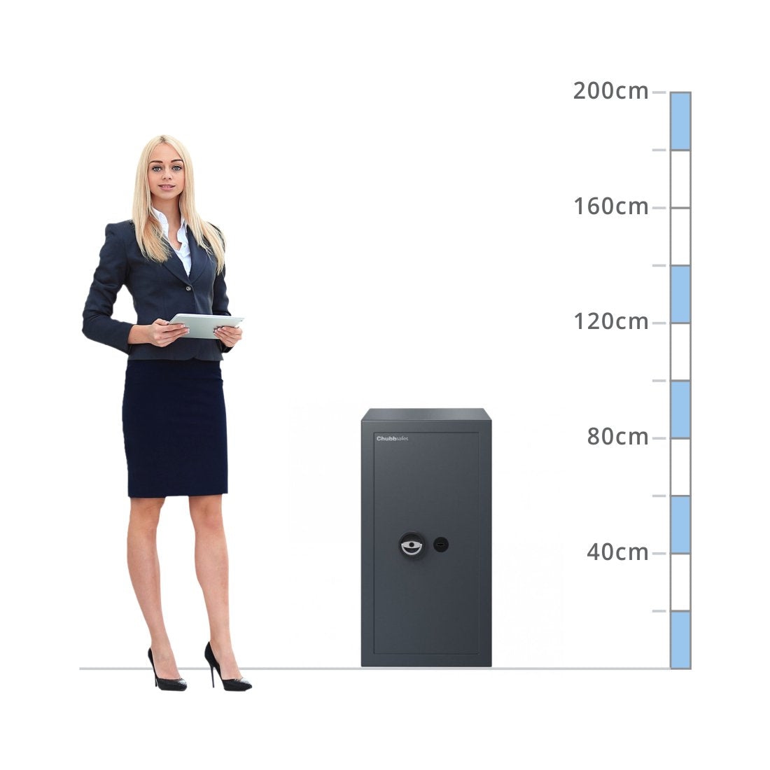 size chart Chubbsafes Zeta Size 80, Key Lock - Eurograde 1