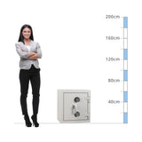 size chart for a De Raat DRS Prisma Size 0, Dual Digital Keypad Safe - Eurograde 4