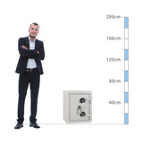 size chart for a De Raat DRS Prisma Size 1, Dual Digital Keypad Safe - Eurograde 4