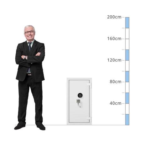 size chart for a De Raat DRS Prisma Size 3, Dual Key & Keypad Safe - Eurograde 4