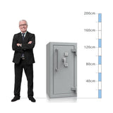 size chart for a De Raat DRS Prisma Size 4, Dual Key Lock Safe - Eurograde 6