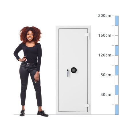 size chart for a De Raat DRS Prisma Size 7, Digital Keypad Safe - Eurograde 3
