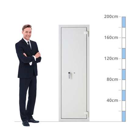 size chart for a De Raat DRS Prisma Size 8, Key Lock Safe - Eurograde 3