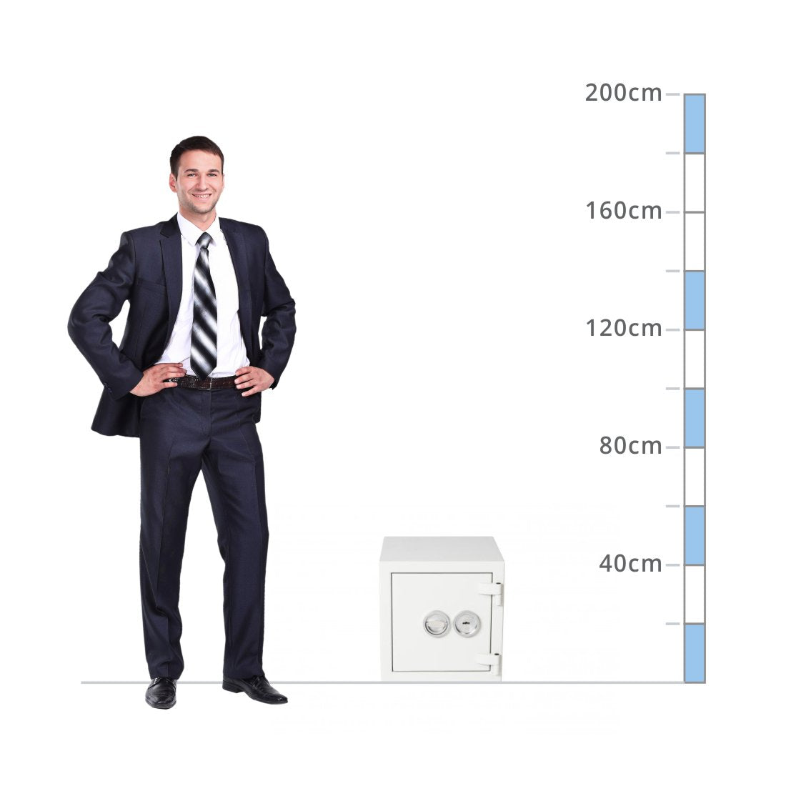 size chart De Raat Prisma Size 1, Key Lock Safe - Eurograde 2