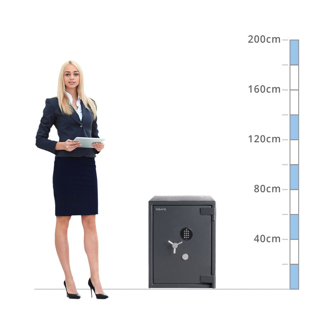 size chart Insafe Size 110, Digital & Key Lock Safe - Eurograde 5