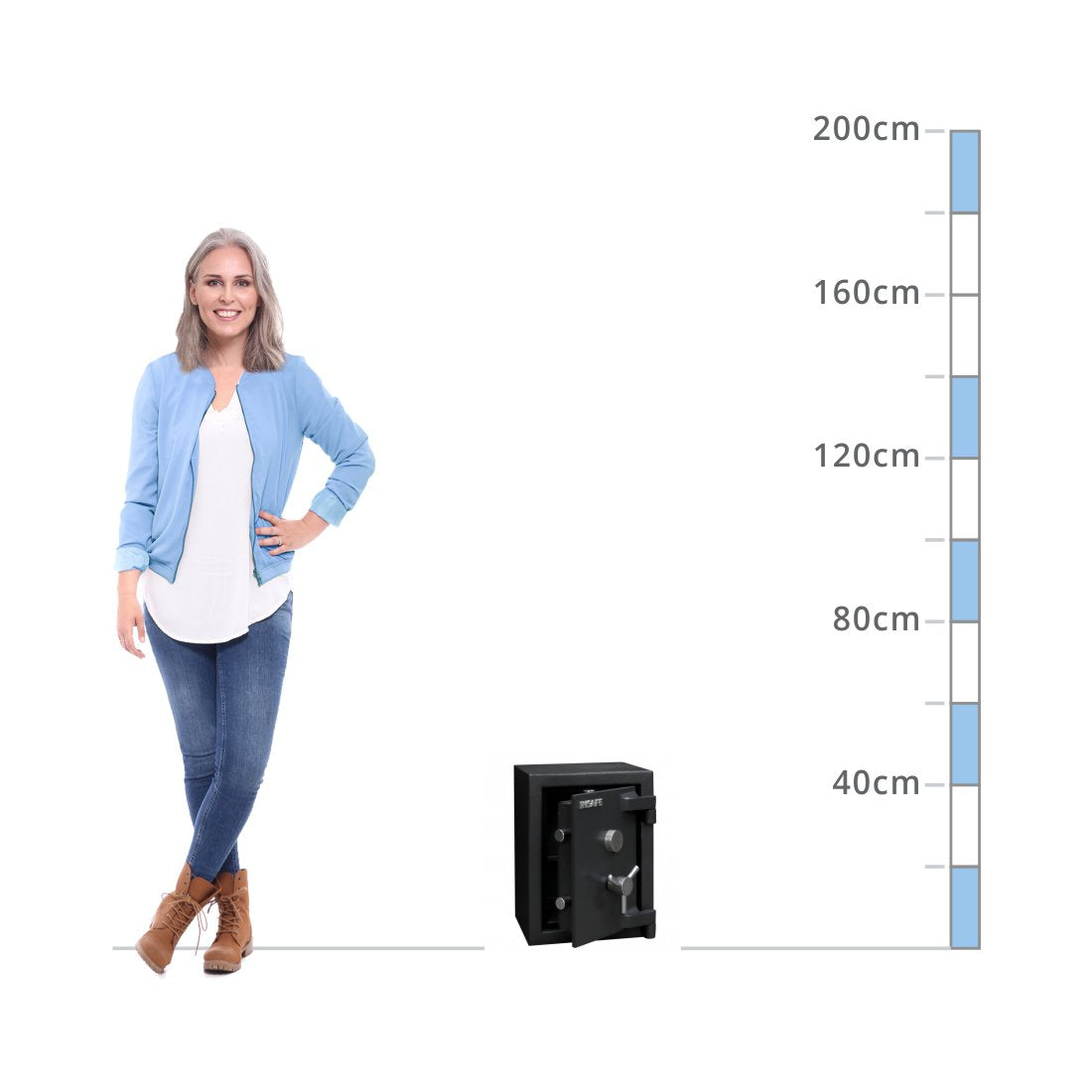 size chart for a Insafe Size 15, Key Lock Safe - Eurograde 0