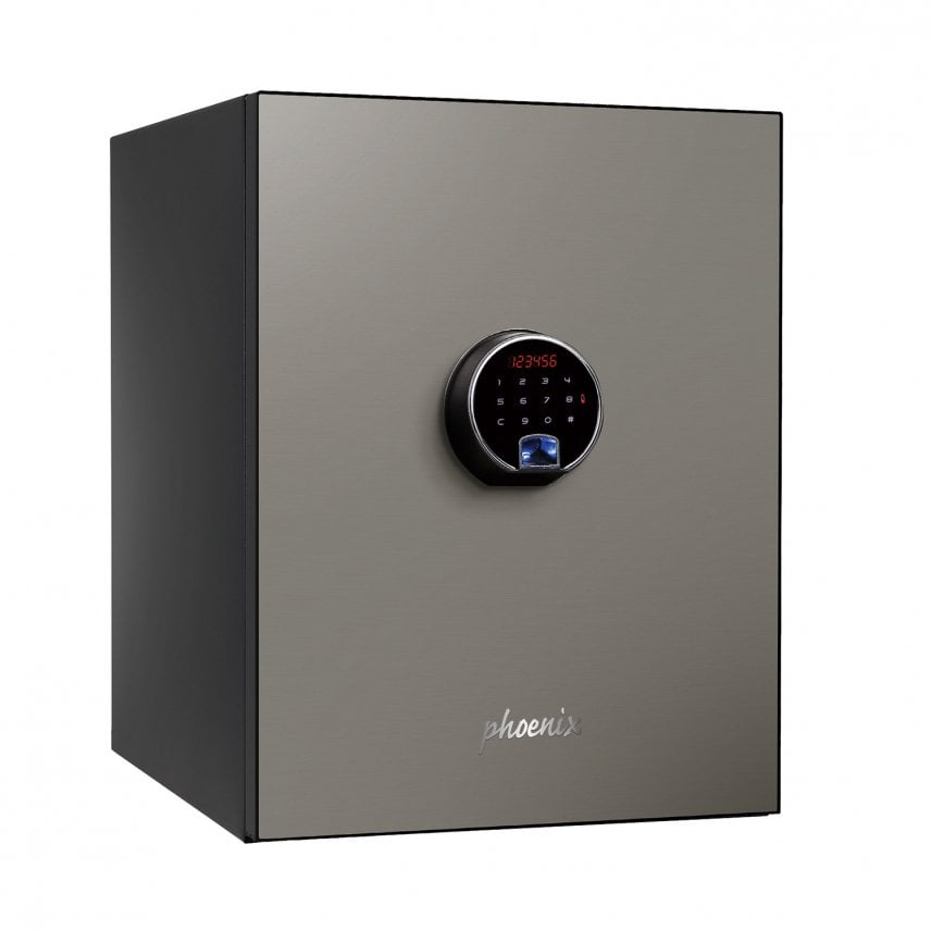Phoenix Spectrum Plus Size 1, Biometric Lock Luxury Silver Fire Safe