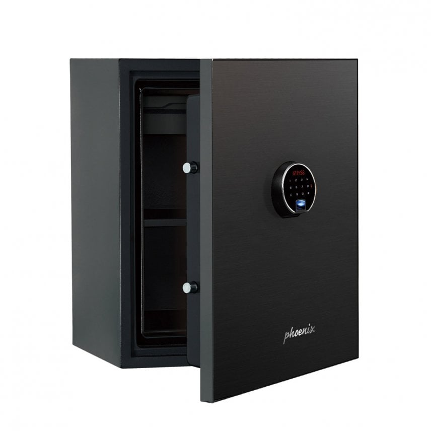 Phoenix Spectrum Plus Size 2, Biometric Lock Luxury Black Fire Safe