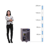 size chart Phoenix Cashier Deposit SS0998KD, Key Lock Safe - Drawer Deposit