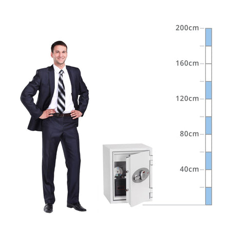 size chart Phoenix Data Combi DS2501E, Digital Keypad Safe - 90 Min Fire Protection