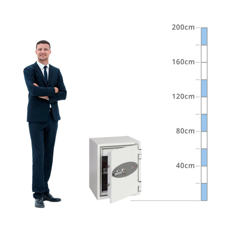 size chart Phoenix Data Combi DS2501K, Key Lock Safe - 90 Min Fire Protection