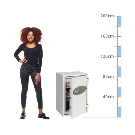 size chart Phoenix Data Combi DS2502K, Key Lock Safe - 90 Min Fire Protection