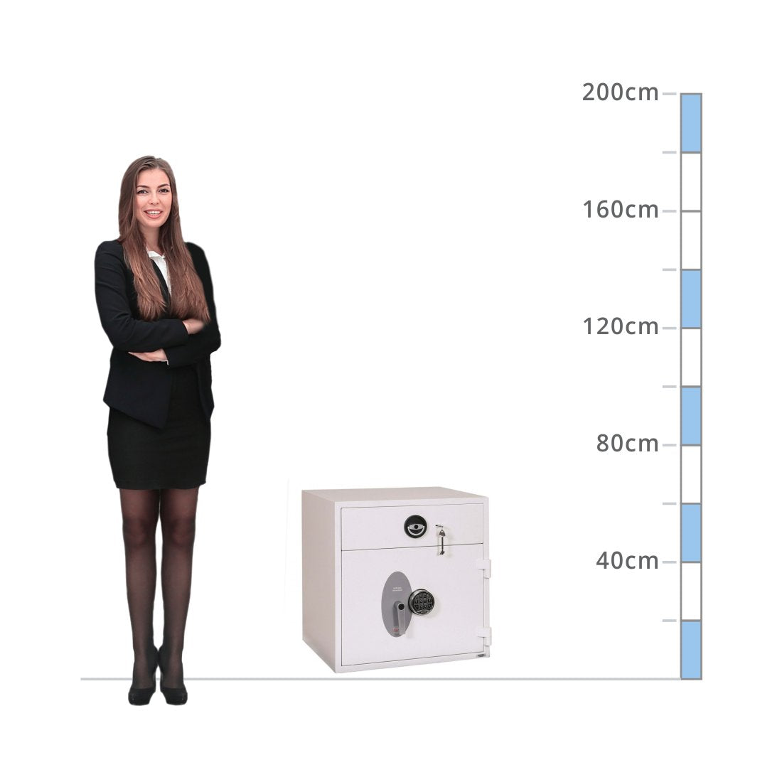 size chart Phoenix Diamond Deposit HS1091ED, Digital Keypad Safe - Eurograde 1
