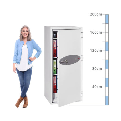 size chart Phoenix Fire Commander FS1912K, Key Lock Safe - 120 Min Fire Protection
