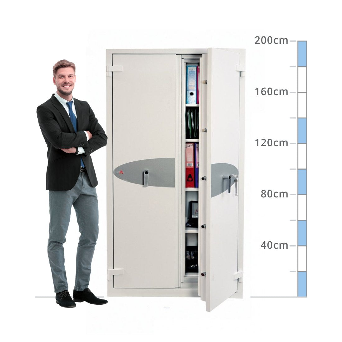 size chart Phoenix Fire Commander Pro FS1922K, Key Lock Safe - 60 Min Fire Protection