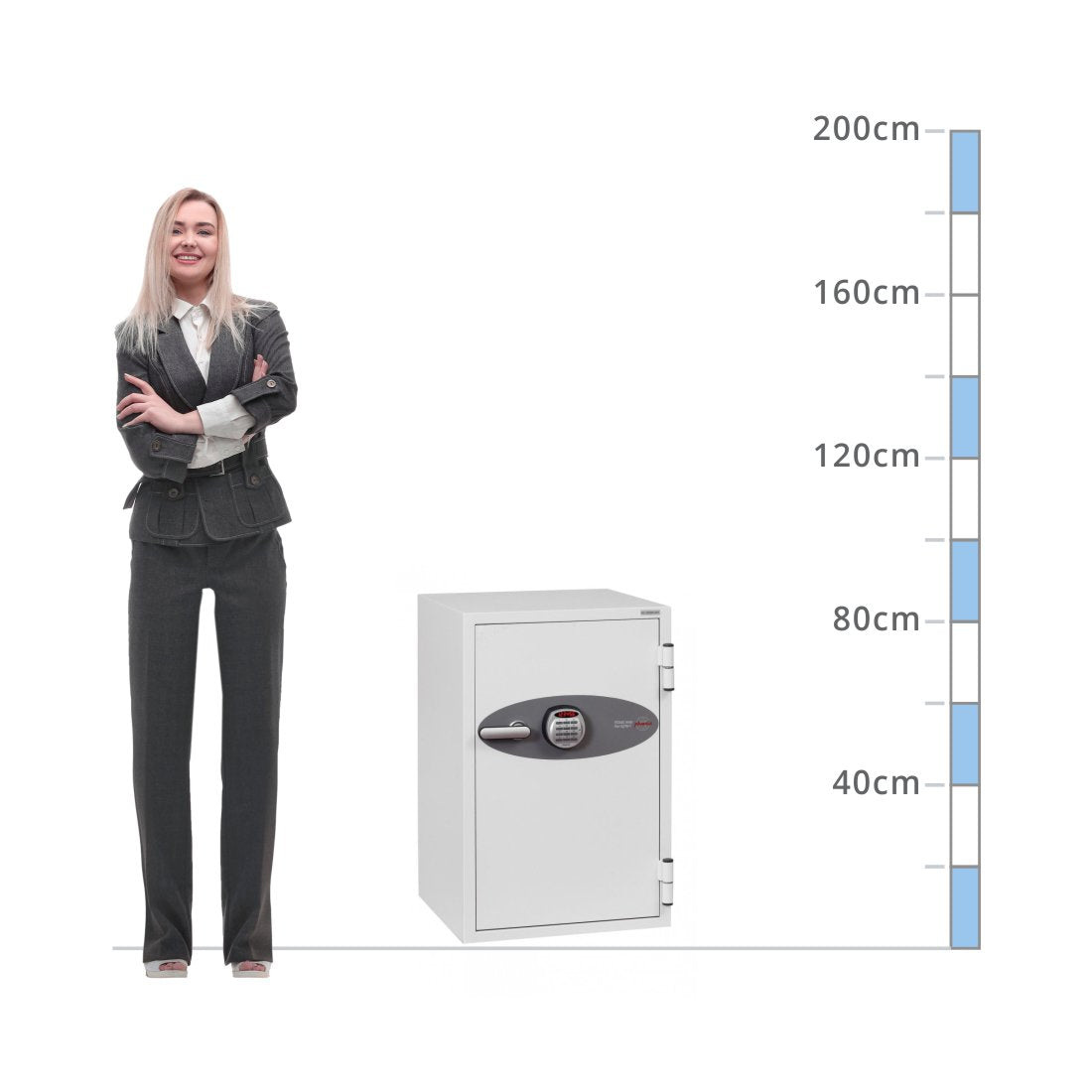size chart Phoenix Fire Fighter FS0442E, Digital Keypad Safe - 90 Min Fire Protection