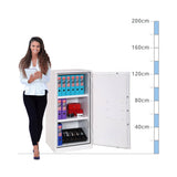 size chart for a Phoenix Fire Ranger Size 1, Key lock Fire Safe - S1 Rated