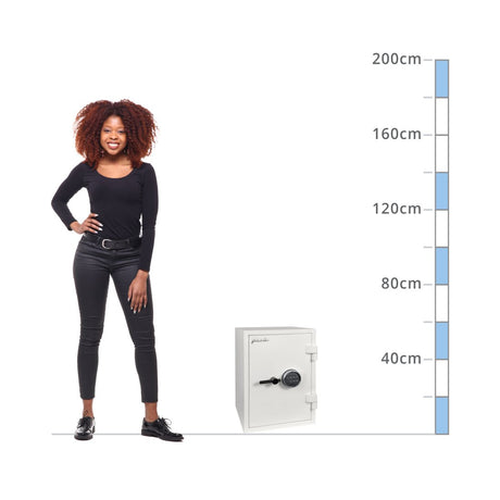 size chart for a Phoenix Fortress Size 3, Digital Keypad Safe - S2 Rated