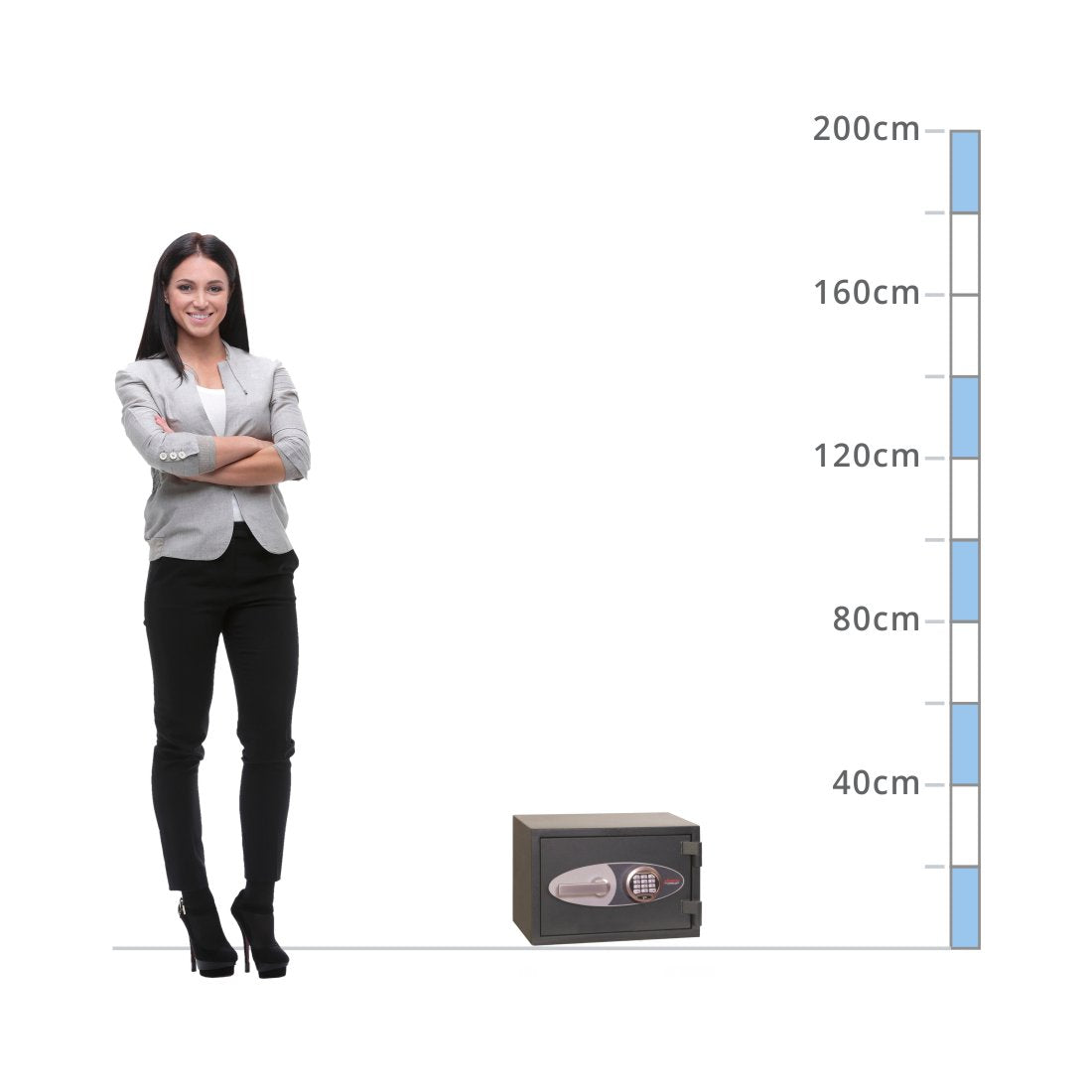 size chart Phoenix Neptune HS1051E, Digital Keypad Safe - Eurograde 1