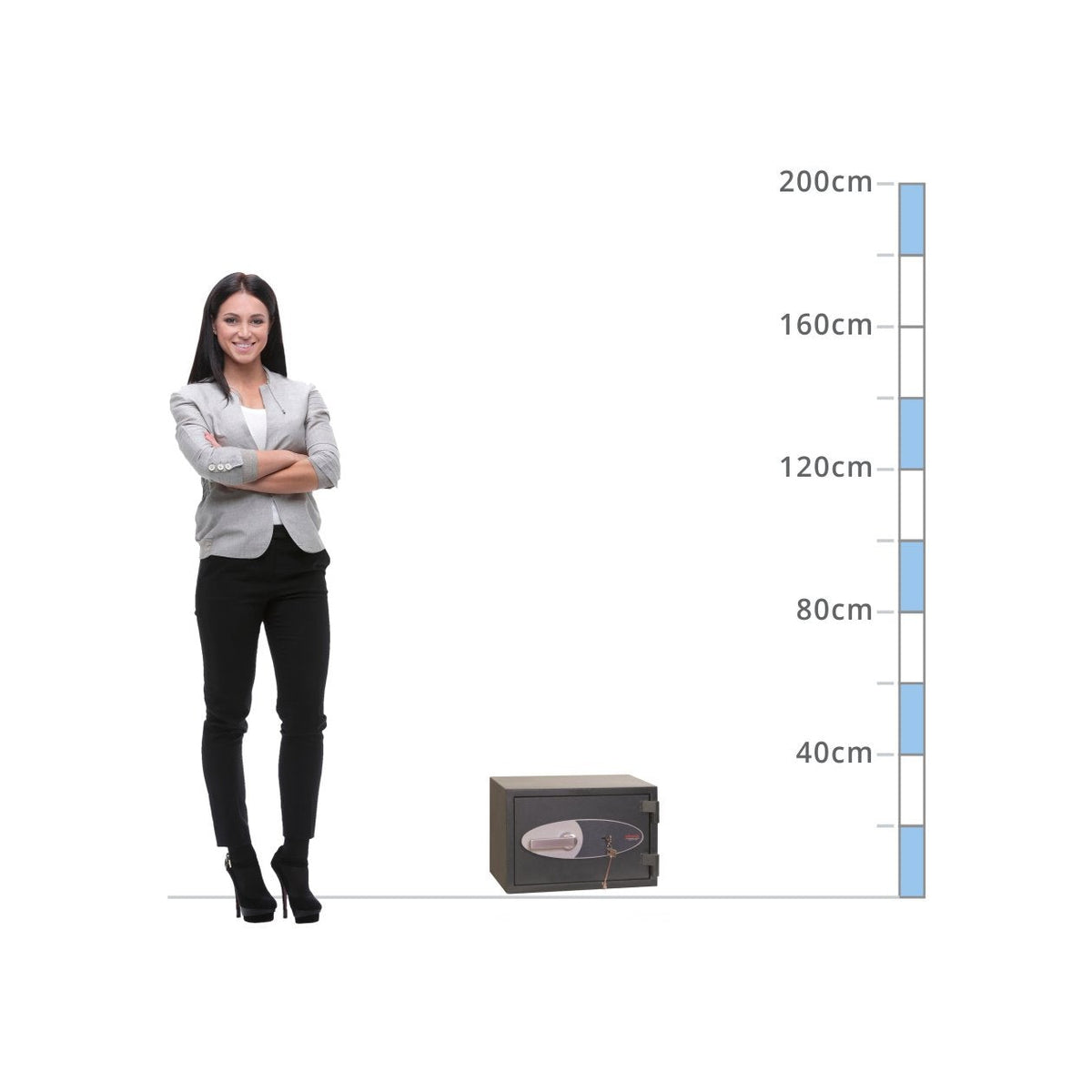 size chart Phoenix Neptune HS1051K, Key Lock Safe - Eurograde 1