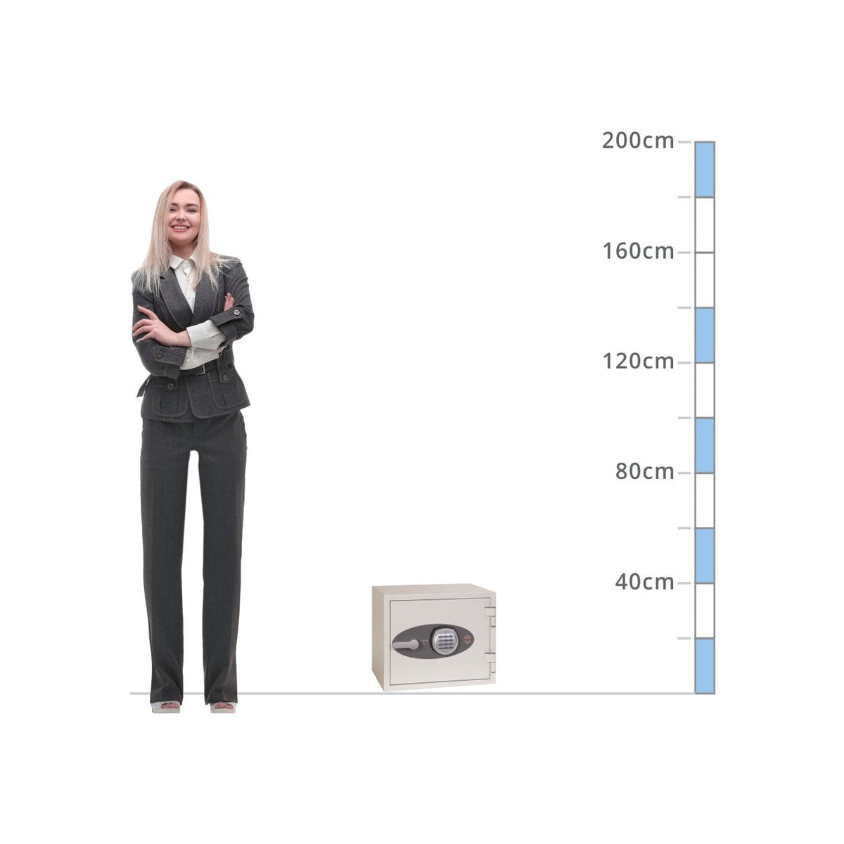 size chart Phoenix Titan Fire Safe FS1281E, Digital Keypad - 60 Min Fire Protection
