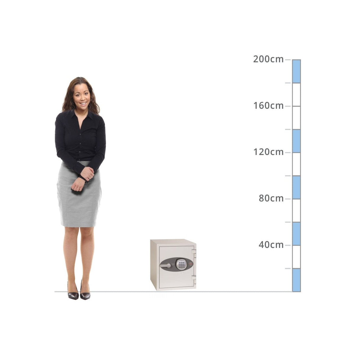 size chart Phoenix Titan Fire Safe FS1282E, Digital Keypad - 60 Min Fire Protection