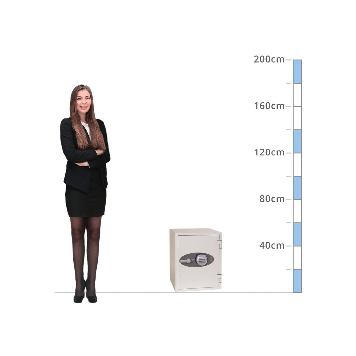 size chart Phoenix Titan Fire Safe FS1283E, Digital Keypad - 60 Min Fire Protection