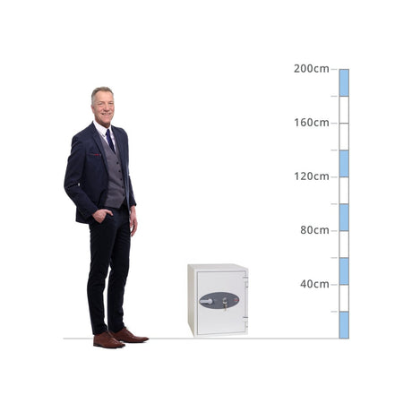 size chart Phoenix Titan Fire Safe FS1283K, Key Lock Safe - 60 Min Fire Protection