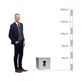 size chart for a Securikey Size 35, Digital Keypad Safe - Eurograde 1