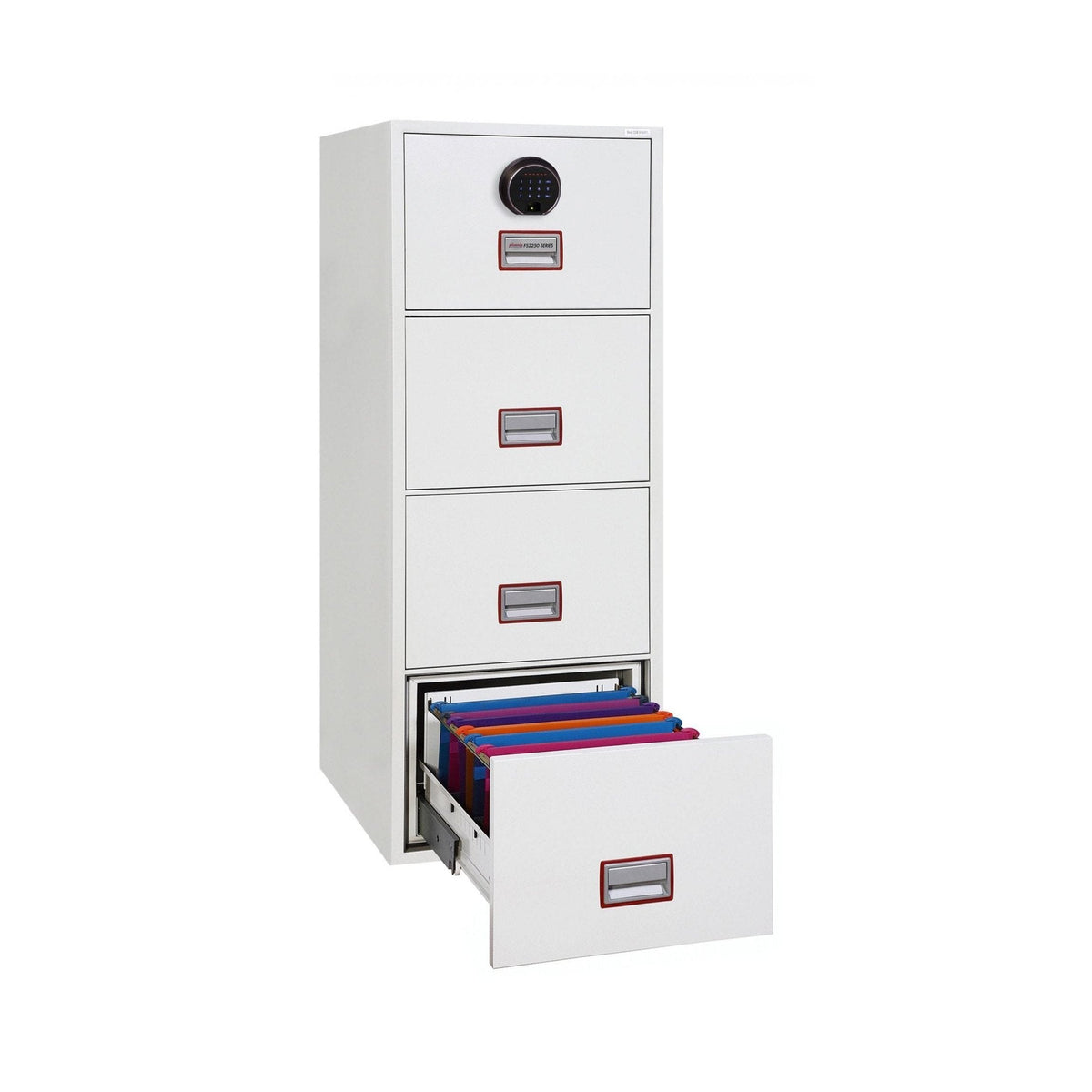 Phoenix World Class Vertical Fire File FS2254F, Biometric Lock - 90 Min Fire Protection