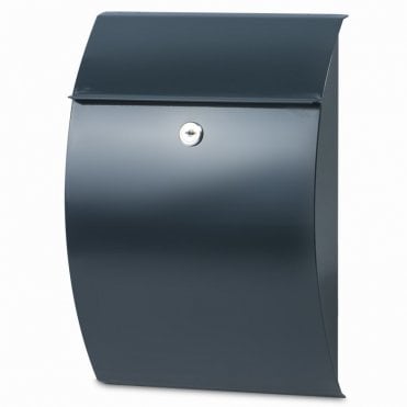 Capri Steel Post Box - Anthracite