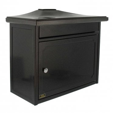 Kopenhagen Steel Post Box - Antique Iron