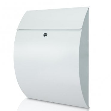 Riviera Steel Post Box - White