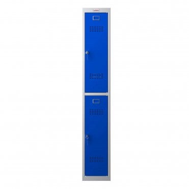 2 Door Personal Locker PL1230GBK with Key Lock - Blue