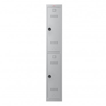 2 Door Personal Locker PL1230GGC with Combination Lock - Grey