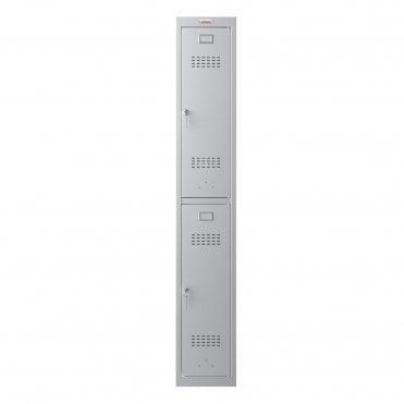 2 Door Personal Locker PL1230GGK with Key Lock - Grey