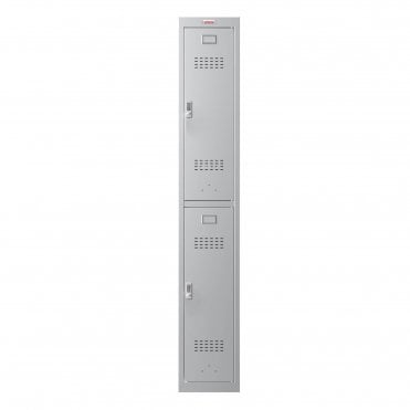 300D 2 Door Personal Locker PL1233GGE with Electronic Lock - Grey